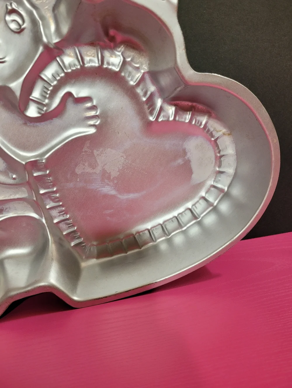 Vintage Wilton Cupid & Heart Aluminum Cake Pan No. 502-4262